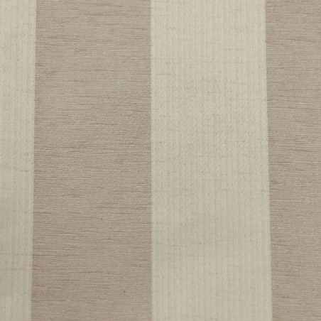 Small Beige Footstool in a Woburn Beige Stripe Fabric| Beaumont UK
