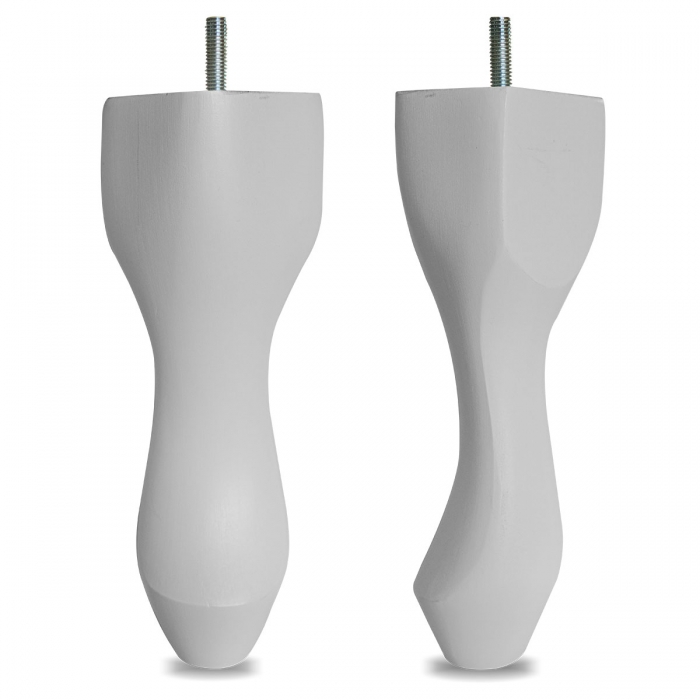 8" Hardwood Queen Anne Legs - White | Beaumont