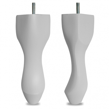 8" Hardwood Queen Anne Legs - White | Beaumont