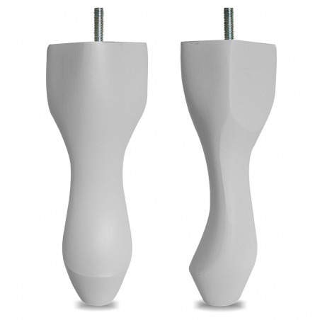 8" Hardwood Queen Anne Legs - White | Beaumont