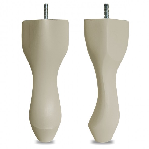 8" Hardwood Queen Anne Legs - Cream | Beaumont