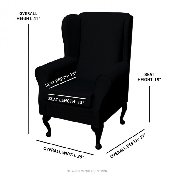 Standard Wingback Fireside Westoe Chair in a Maida Vale Check Stone Fabric