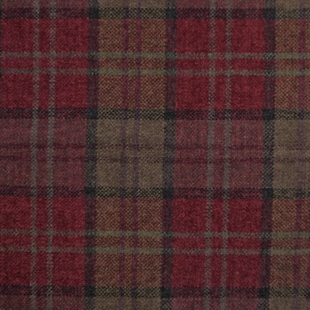 Medium Chaise Longue in a Red Lana Tartan Fabric LANA1258 | Beaumont