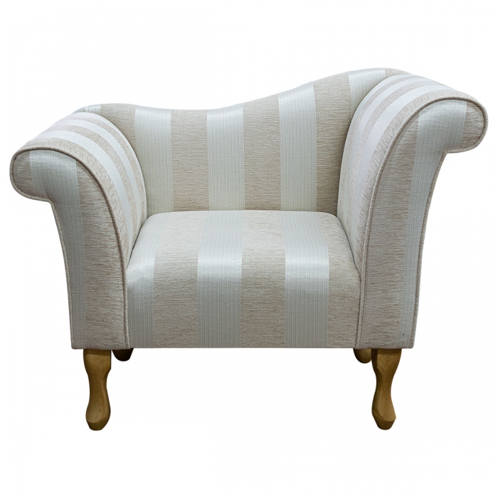 Designer Chaise Chair in a Beige Striped Fabric SR17062 | Beaumont
