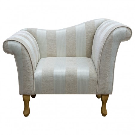 Designer Chaise Chair in a Beige Striped Fabric SR17062 | Beaumont