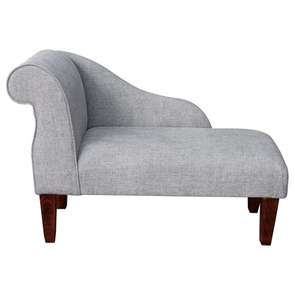 41" Mini Chaise Longue in a Light Grey Atlanta Fabric