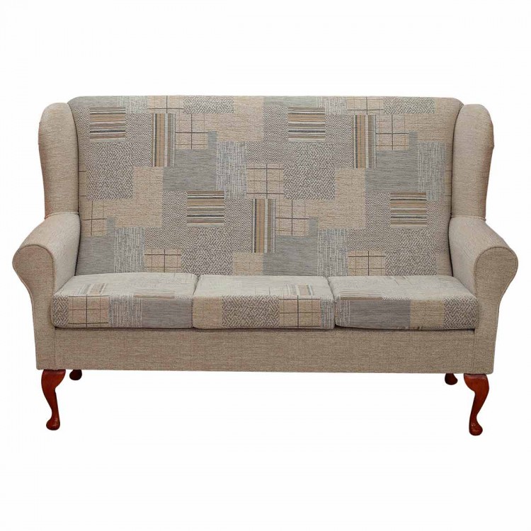 3 Seater Westoe Sofa in a Maida Vale Patchwork Stone Fabric | Beaumont