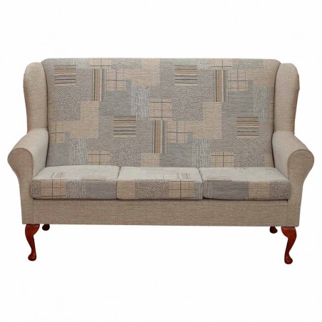 3 Seater Westoe Sofa in a Maida Vale Patchwork Stone Fabric | Beaumont