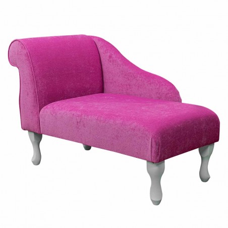 Chaise Longue in Pimlico Crush Fuchsia Pink Fabric SR16021 | Beaumont