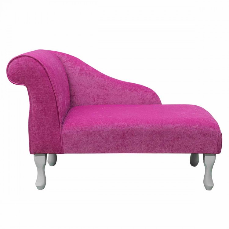 Chaise Longue in Pimlico Crush Fuchsia Pink Fabric SR16021 | Beaumont Chaise Longue in Pimlico Crush Fuchsia Pink Fabric SR16021 | Beaumont