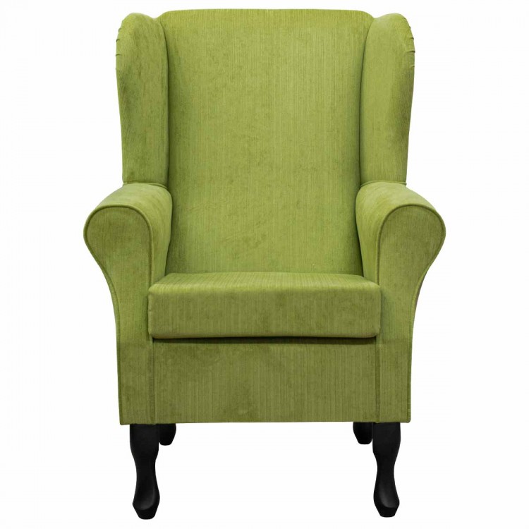 Standard Wingback Chair in a Topaz Lime Fabric | Beaumont