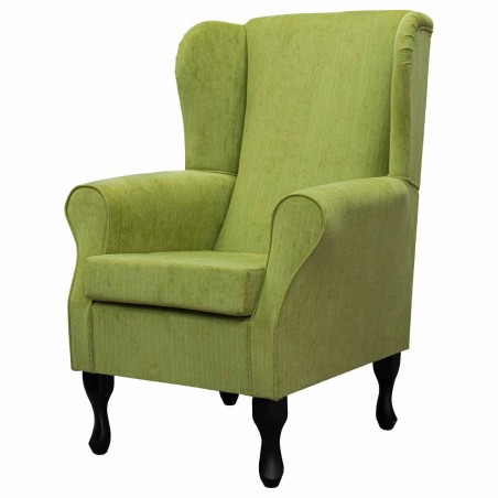 Standard Wingback Chair in a Topaz Lime Fabric | Beaumont