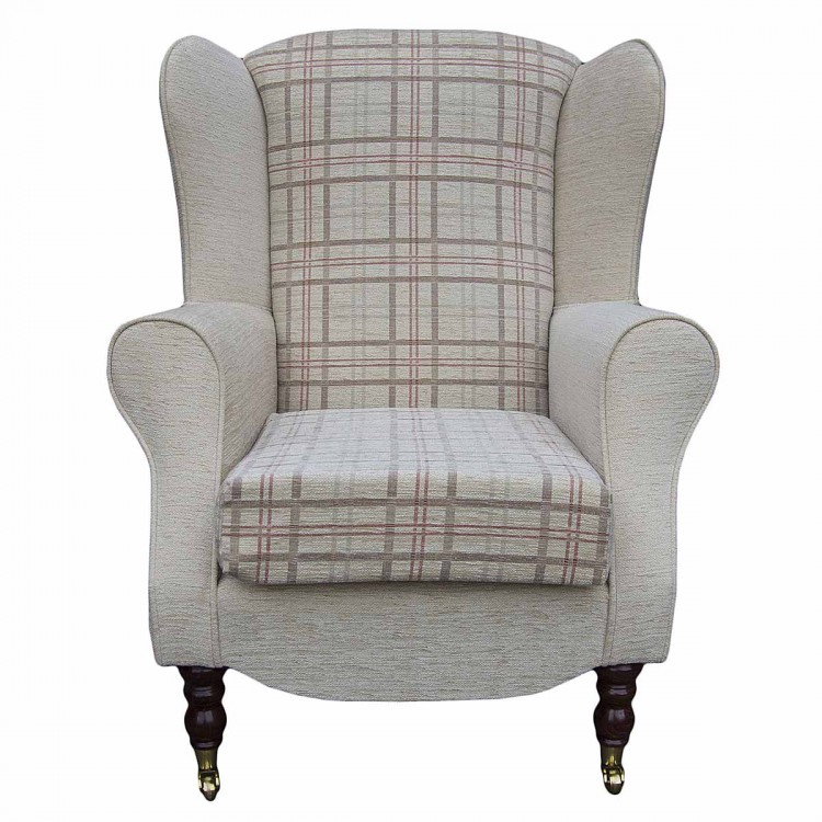 Duchess Wingback Armchair in Maida Vale Red Fabric SR14674 | Beaumont