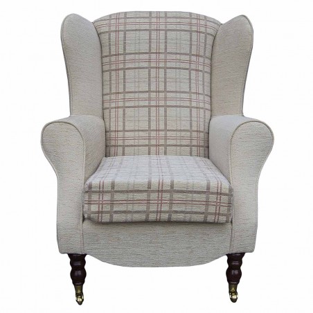 Duchess Wingback Armchair in Maida Vale Red Fabric SR14674 | Beaumont