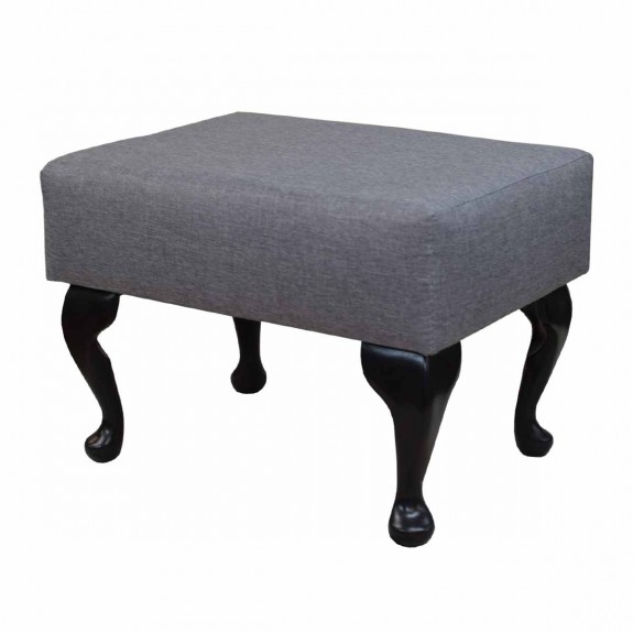small grey footstool