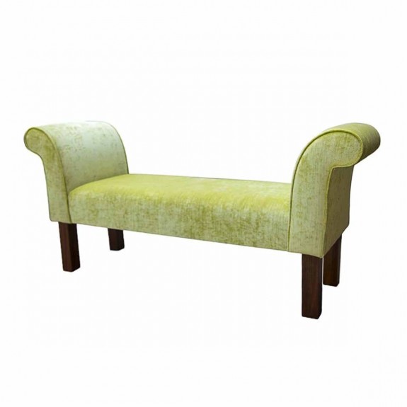 Medium Window Seat in Pastiche Crush Slub Lime Fabric SR18020 | Beaumont