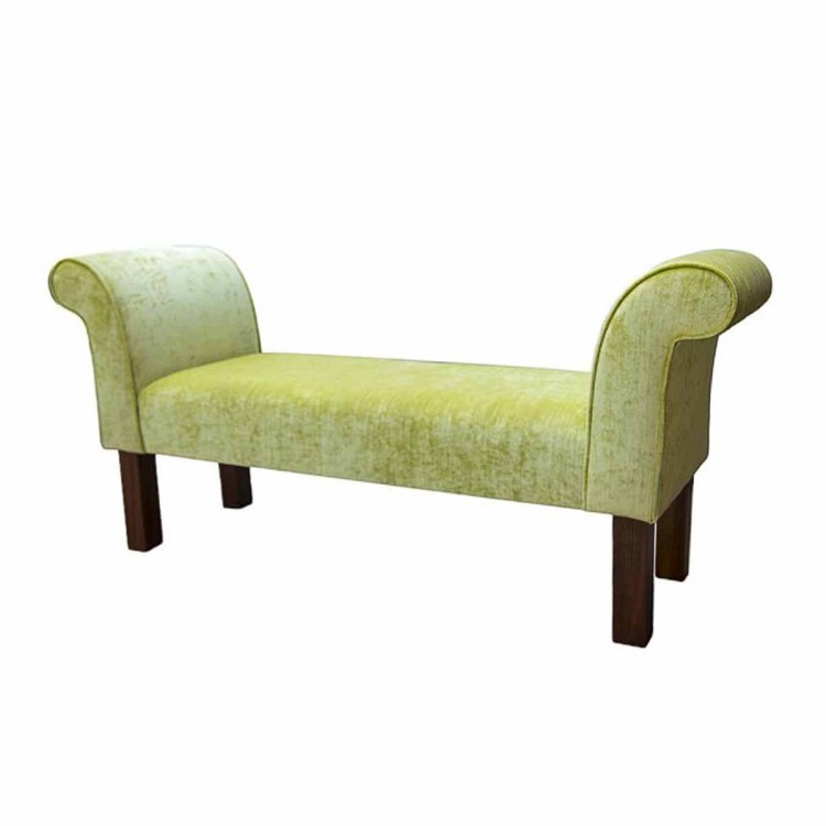 Medium Window Seat in Pastiche Crush Slub Lime Fabric SR18020 | Beaumont