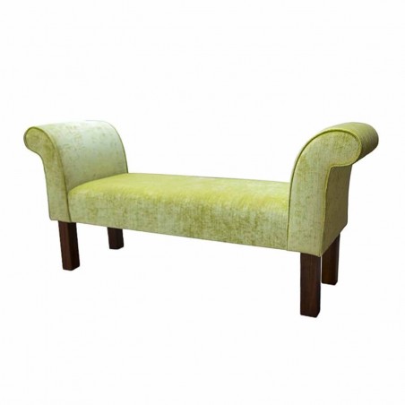 Medium Window Seat in Pastiche Crush Slub Lime Fabric SR18020 | Beaumont