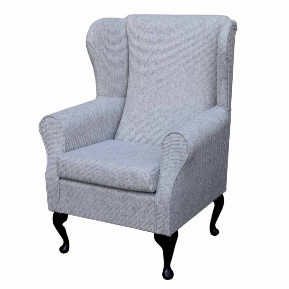 Standard Wingback Chair in a Light Grey Atlanta Fabric | Beaumont