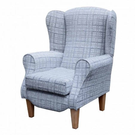 Duchess Armchair in a Grey Maida Vale Plaid Fabric SR14675 | Beaumont