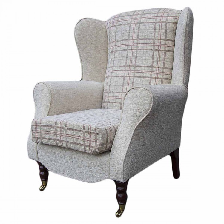 Duchess Wingback Armchair in Maida Vale Red Fabric SR14674 | Beaumont