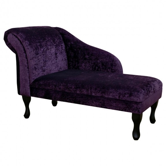 Chaise Longue in a Pastiche Crush Slub Plum Fabric SR18016 | Beaumont