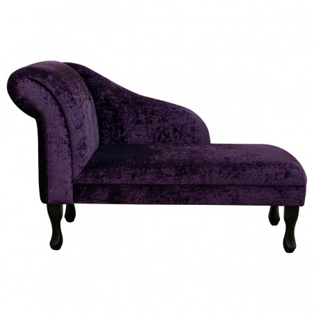 Chaise Longue in a Pastiche Crush Slub Plum Fabric SR18016 | Beaumont