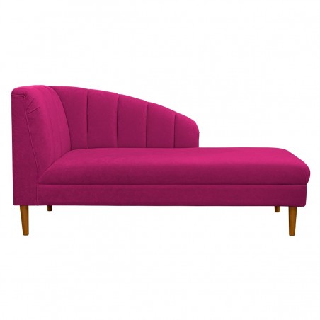 Seashell Chaise Longue Daybed in Plush Fuchsia Pink Fabric | Beaumont