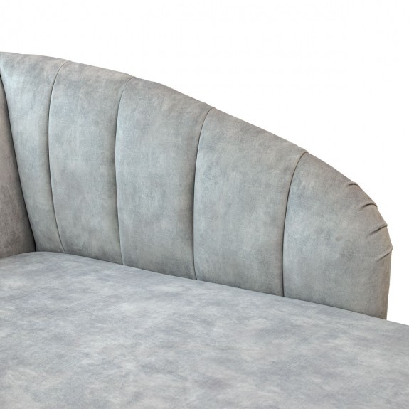 70" Large Seashell Chaise Longue Daybed in a Warwick Lovely Marble Fabric