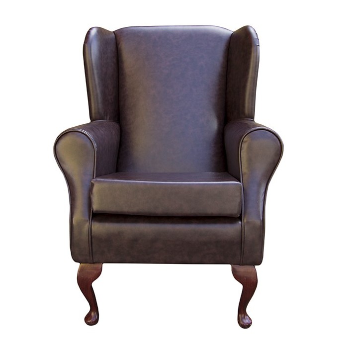 Westoe Chair in a Memphis Chestnut Faux Leather