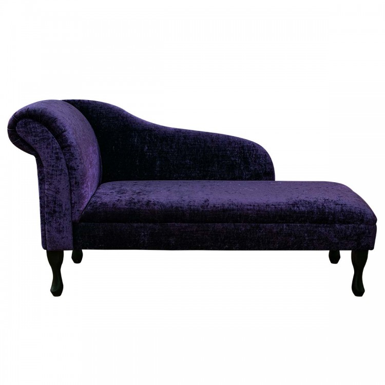 Medium Chaise Longue in a Pastiche Slub Plum Fabric SR18016 | Beaumont
