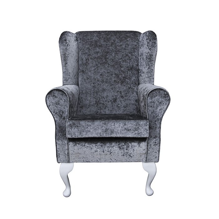 Westoe in a Pewter / Grey / Silver Crushed Velvet Chenille - SENS1184