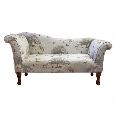 Designer Chaise Sofa in a Tatton Cotton Autumn Fabric | Beaumont
