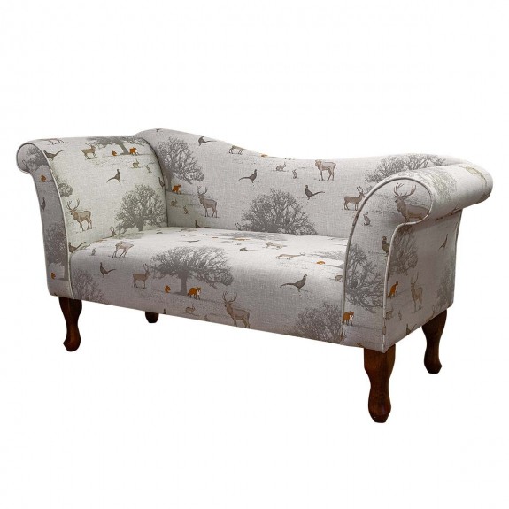 Designer Chaise Sofa in a Tatton Cotton Autumn Fabric | Beaumont