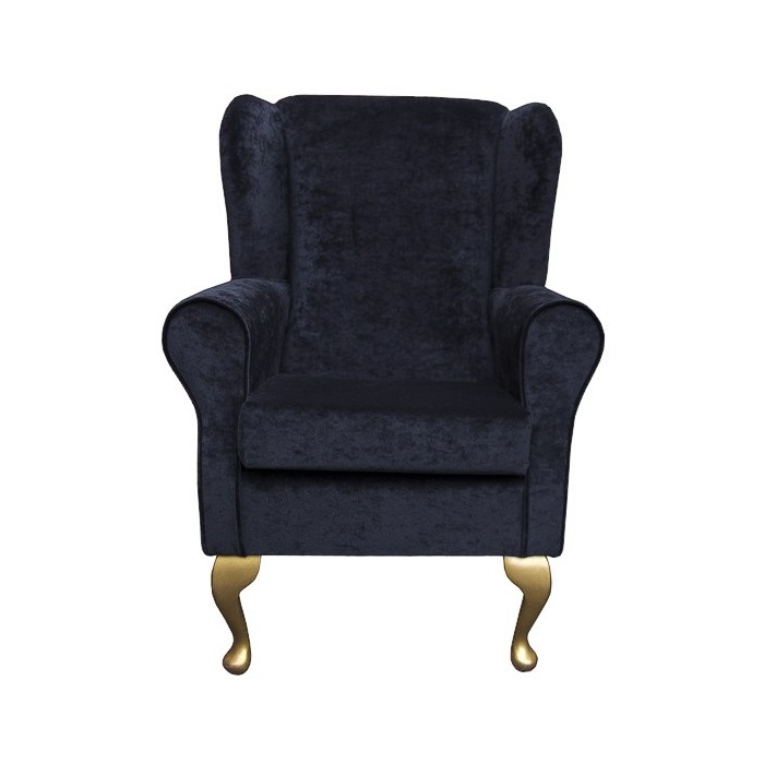Westoe Chair in a Plain Black Pastiche Fabric - 18074