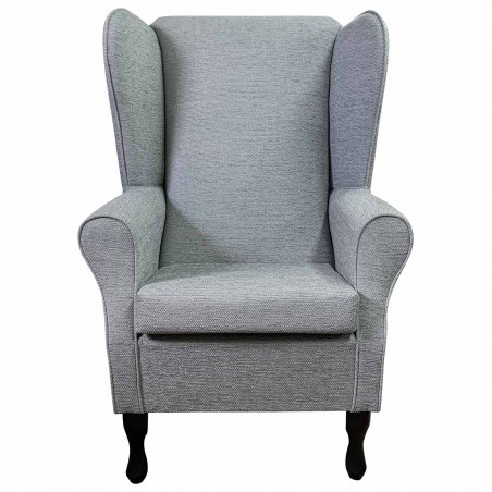 Large High Back Chair in a Aqua Clean Oban Steel Fabric