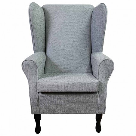 Large High Back Chair in Aqua Clean Oban Steel Fabric SR19005 | Beaumont