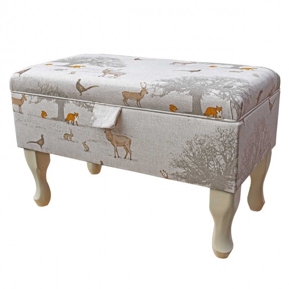 Storage Footstool in a Tatton Cotton Fabric | Beaumont