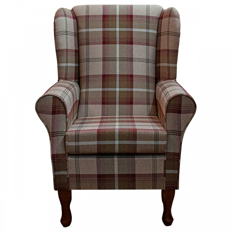Standard Wingback Chair in a Balmoral Mulberry Fabric | Beaumont