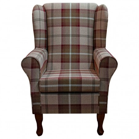 Standard Wingback Chair in a Balmoral Mulberry Fabric | Beaumont