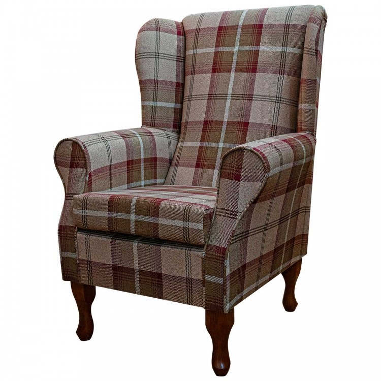 Standard Wingback Chair in a Balmoral Mulberry Fabric | Beaumont