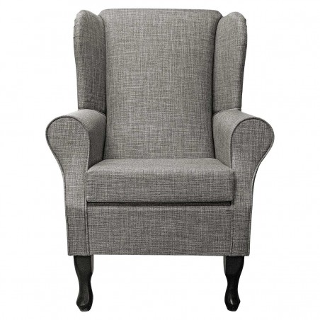 Standard Wingback Chair in a Lena Plain Marl Slate Fabric | Beaumont