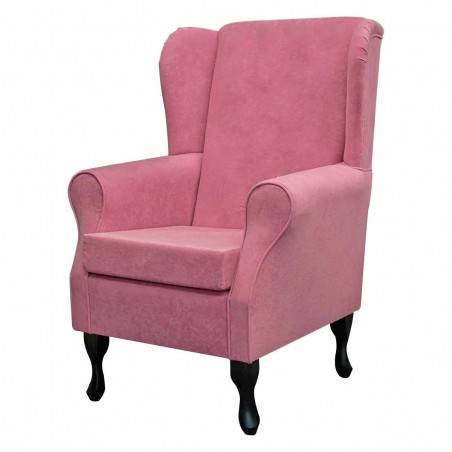 Standard Wingback Westoe Chair in Plush Flamingo Pink Fabric | Beaumont