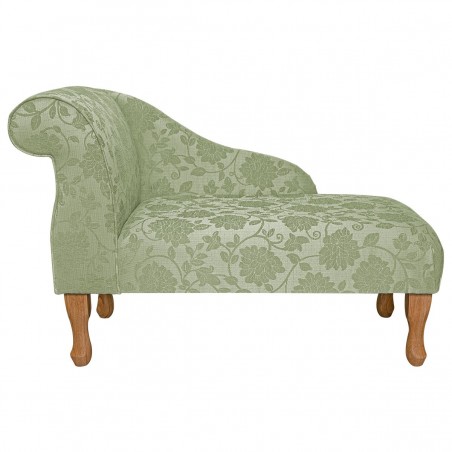 Mini Chaise Longue in a Woburn Floral Green Fabric SR17073 | Beaumont