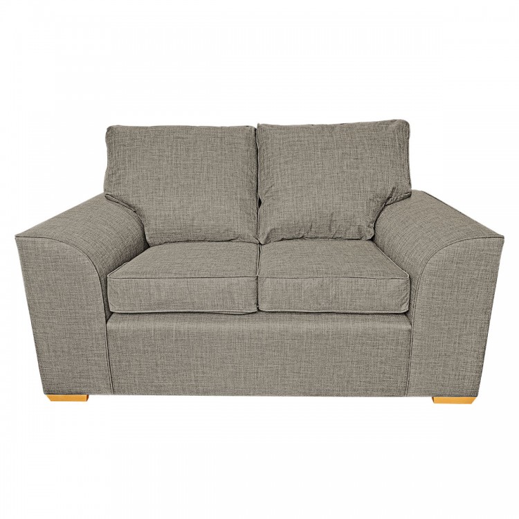 Dallas Two Seater Sofa in a Lena Plain Marl Beige Fabric | Beaumont