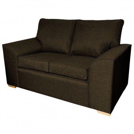 Dallas Two Seater Sofa in a Lena Plain Marl Brown Fabric | Beaumont