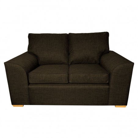 Dallas Two Seater Sofa in a Lena Plain Marl Brown Fabric | Beaumont