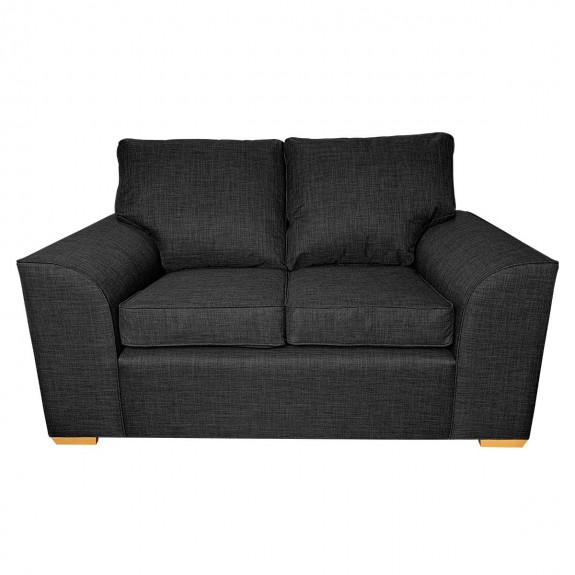 Dallas Two Seater Sofa in a Lena Plain Marl Charcoal Fabric