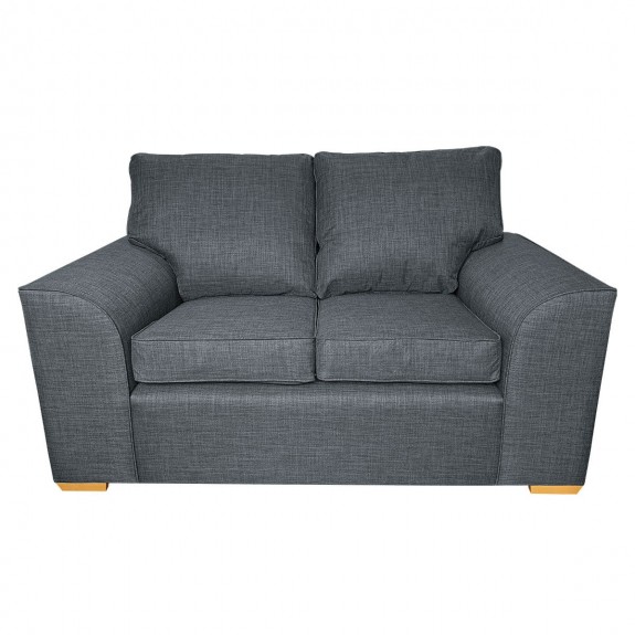 Dallas Two Seater Sofa in a Lena Plain Marl Grey Fabric