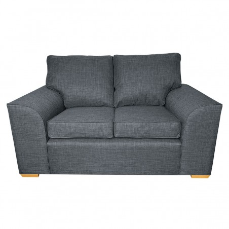 Dallas Two Seater Sofa in a Lena Plain Marl Grey Fabric | Beaumont